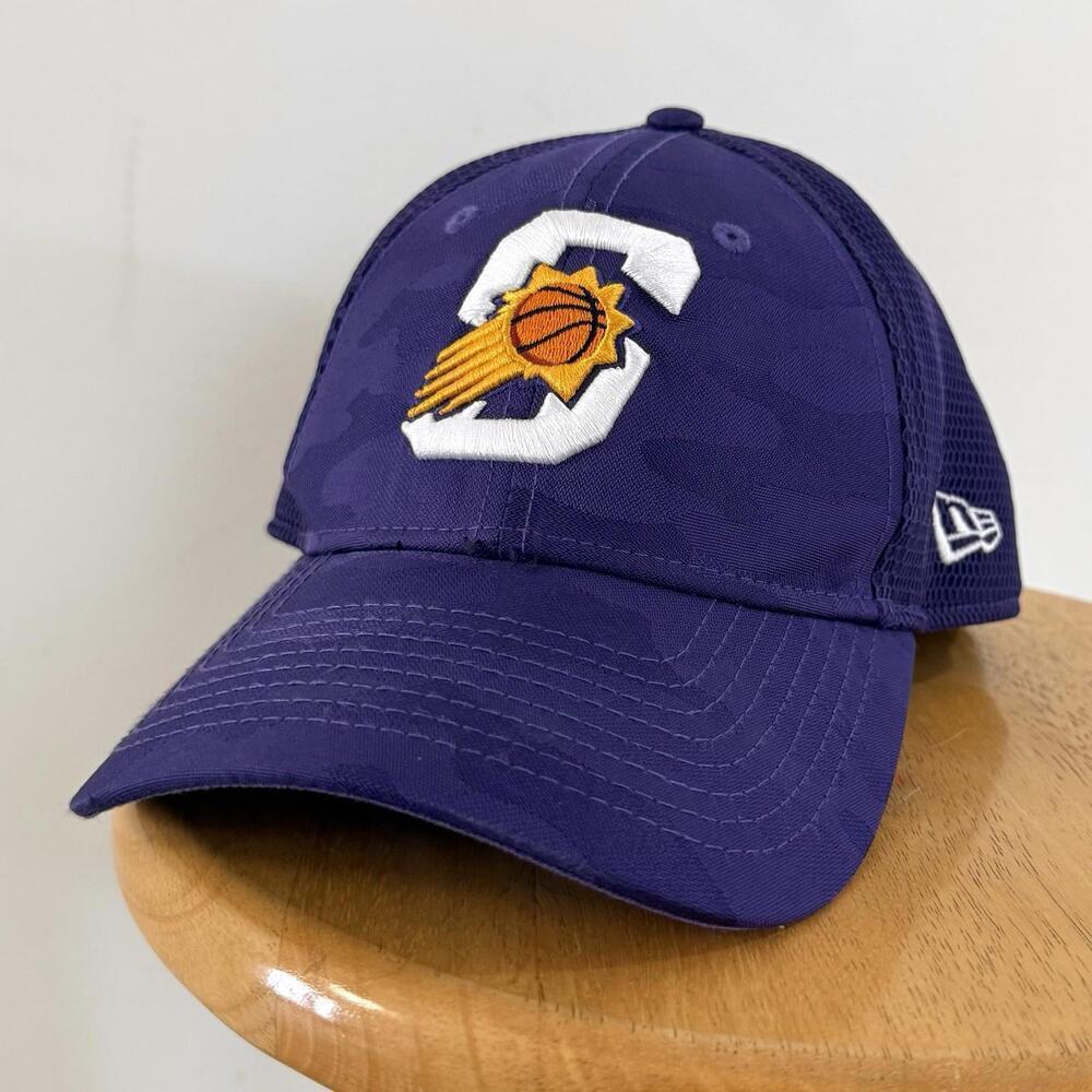 Phoenix Suns New Era 39THIRTY Purple Camo Mesh Flex Hat Size Small-Medium NBA